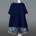 thumbnail image 5 of Tops For Women Loose Bat Sleeve Summer T Shirts Casual Plain Blouse Plus Size Tops S 4XL, 5 of 6