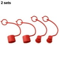thumbnail image 2 of 2 Sets Flat For Hydraulic Coupler FOR Hydraulic Quick Connector Rubber Dust Cap 1/4inch, 2 of 9