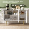 thumbnail image 5 of VEANERWOOD Sideboard Buffet Cabinet, 47.2" Storage Cabinet with Adjustable Shelves and Metal Leg, Kitchen Sideboard Buffet, 5 of 9