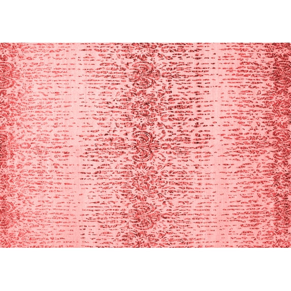 Ahgly Company Indoor Rectangle Abstract Red Contemporary Area Rugs, 5' x 8'