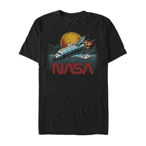 Men's NASA Technology Landscape Graphic Tee Black X Large