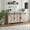 Rustic Gray, variant on Farmhouse Sideboard Buffet Cabinet with Sliding Barn Doors & 4 Drawers, 60" Rustic Wood Kitchen Coffee Bar Storage Cabinet for Dining Room Living Room, TV Stand & Console Table(ship in 2 boxes)