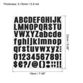 thumbnail image 2 of Uxcell Vinyl Self Adhesive Letter Number Sticker Decal Kit, Black 81 Piece 10 Sheets, 2 of 5