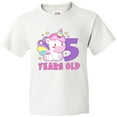 thumbnail image 3 of Inktastic 5 years old with Cute Unicorn Birthday Youth T-Shirt, 3 of 5