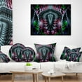 thumbnail image 4 of Designart Strange Fractal Design on Black - Abstract Throw Pillow - 16x16, 4 of 5