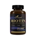 thumbnail image 2 of 25000 MCG Biotin Collagen Keratin Hair Skin and Nails Vitamins, Hyaluronic Acid, B‑Complex, Vegan Gluten Free Soy Free Beauty Support Supplement for Women & Men, 60 Capsules, 2 of 8