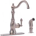 thumbnail image 1 of Ultra Faucets UF11243 Stainless Steel Single Handle Kitchen Faucet With Side Spr, 1 of 1