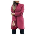 thumbnail image 1 of WEIYLL Womens Fleece Jackets Long Sleeve Hairy Open Front Short Cardigan Suit Solid Color Long Hot Pink Fall Tops Size S, 1 of 6