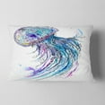 thumbnail image 2 of Designart Jelly Fish Watercolor - Animal Throw Pillow - 12x20, 2 of 5