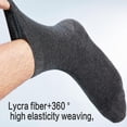 thumbnail image 4 of 6 Pairs Men's Dress Socks Thin Black Cotton Crew Socks for Men Seamless Toe Classic Ribbed Cuff, 4 of 6