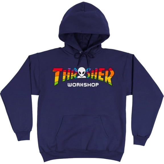 Thrasher x Alien Workshop Spectrum Hoodie Sweatshirt Extra Large - Navy