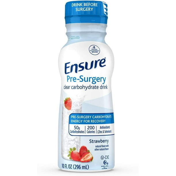 Ensure PreSurgery, Clear Carbohydrate Drink, Strawberry, 10 Fl Oz