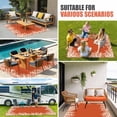thumbnail image 4 of Coastal Coral Outdoor Rug for Patio/Deck/Porch, Non-Slip Large Area Rug 5 x 7 Ft, Orange White Ocean Marine Nautical Beach Indoor Outdoor Rugs Washable Area Rugs, Reversible Camping Rug Carpet Runner, 4 of 8