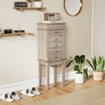 thumbnail image 2 of Gymax Standing Jewelry Cabinet Storage Organizer Wood Legs Mirror&5 Drawers Christmas Gift, 2 of 9