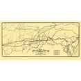 thumbnail image 2 of Schuchman 18x11 Black Ornate Wood Framed with Double Matting Museum Art Print Titled - Great Central Railway Line of the West 1854, 2 of 4