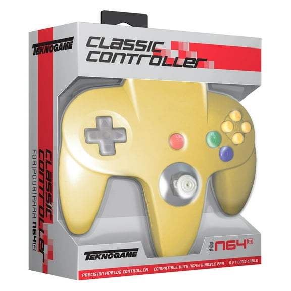 Teknogame Classic Long Wired Controller Joystick Gamepad for Nintendo N64