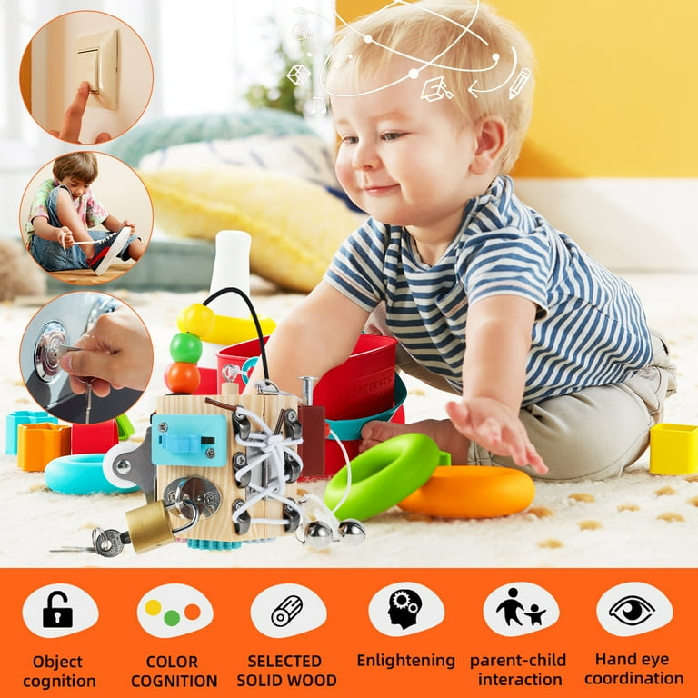 Toorise Busy Activity Cube for Kids 14 in 1 Kids Baby Busy Toy