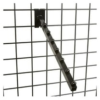 Gridwall Waterfall Faceout Racks - Black 6" Display - Wire Grid Accessories - Store Fixtures - Pack of 10