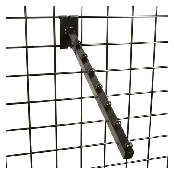 Gridwall Waterfall Faceout Racks - Black 6" Display - Wire Grid Accessories - Store Fixtures - Pack of 10