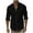 Black, variant on Wyobmus Mens Button Down Shirt Cotton Linen Casual Long Sleeve Shirts Solid Turtleneck Loose Fit T-Shirt Black