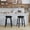 Black+30INCH+3, variant on AILUNWALL Swivel Bar Stools Set of 2 Bar Height Backless 30 Inch Fabric Upholstered Wood Legs Blue
