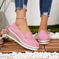 thumbnail image 4 of HEWUQI Wedge Platform Loafers for Womens Backless Leather Comfortable Slip on Casual Travel Everyday Shoes Pink Size 9, 4 of 6