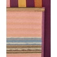 thumbnail image 5 of Unique Loom Outdoor Striped Collection Area Rug - Lines (7' 10" x 10' Rectangle Multi/Burgundy), 5 of 9