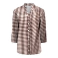 thumbnail image 4 of Easter oversized tshirts for women Fashion Casual Printed Shirts 3/4 Sleeve Button Down Shirts short sleeve shirts for women, 4 of 4