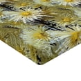 thumbnail image 4 of Ambesonne Floral Fitted Sheet, Abstract Art Style Asters, California King, Mustard Khaki Black, 4 of 5