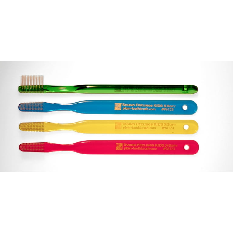 Sound Feelings Toothbrush KIDS Plain Basic Classic Old Fashioned 4 Pack