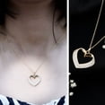 thumbnail image 3 of Rosec Jewels Certified Moissanite Heart Pendant Necklace for Women - D-VS1 Grade - Love Heart Necklace - with Jewelry Box, 18K Yellow Gold, 3 of 8
