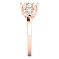 thumbnail image 3 of 1.72 ctw 3 Stone Anniversary Ring for Women | Round Cut Moissanite | Hyperallergenic Solid 18K Rose Gold, 3 of 5