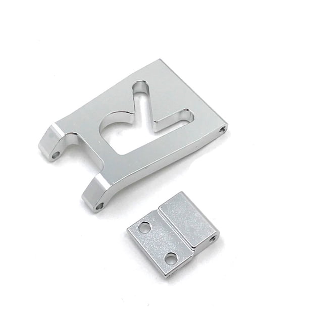 Ounissouiy Placa trasera de Metal Control remoto 1:12 actualización de vehículo modificación piezas accesorios reemplazo para Wltoys 124016 124018 plata Type2 NO2 Ounissouiy FN010079-05B