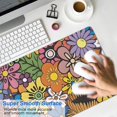 thumbnail image 4 of Long Mouse Pads for Desk,Pioneer Flower Floral Print Pattern Desk Mats on Top Of Desks, Desk Mouse Pad Extra Large with 3mm Non-Slip Base and Stitched Edge for Gaming,Office,Work,Home 31.5"x15.7", 4 of 6