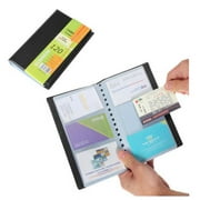 INTSUPERMAI Leather 120 Cards Business Name ID Credit Card Holder Book Case Keeper Organizer Office