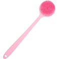 thumbnail image 1 of ZHAOCHENG Cepillo de baño de silicona suave para ducha, cepillo de baño con mango largo, color rosa, 1 of 4