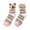 Pink, variant on Women's Thick Cute Winter Dog Socks - Plush Coral Fleece, Cartoon 3D Floor Socks, Beige