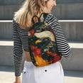 thumbnail image 6 of Picia Ink Style Bald Eagle Printed Canvas Daypack - Stylish and Durable Vintage Compact Backpack - Class, Work, Travel, or Laptop Bookbag,Organized Compartments-Small, 6 of 6