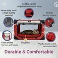 thumbnail image 2 of PetLuv Large Premium Cat and Dog Carrier, Soft-Sided, Plush Bed, Locking Zippers, Privacy Windows, Collapsible, Adjustable Carry Strap, 2 of 10