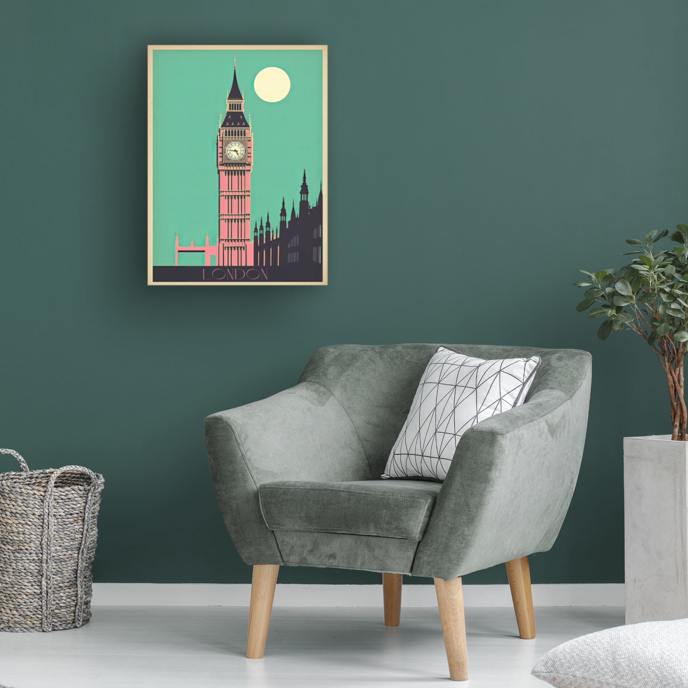 Canvas Wall Art - Sasha 'London' Wall Art for Living Room, Bedroom, or Office Décor by Trademark Fine Art - 18 x 24 Inches