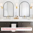 thumbnail image 2 of Espejo de Baño Arqueado Negro para Pared 22x30 Pulgadas - Espejos de Arco con Marco de Metal para Sobre Lavabo, Espejos de Tocador Colgantes para Sala de Estar, Recámara, Entrada, Decoración, 2 of 12