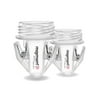 Maymom Breastmilk Storage Bag Adapters Compatible with Avent, Spectra S1, S2 Pumps with Wide Mouth Flange; Clear BPA Free Material; Boiling Water Safe; Do Not Use Microwave or Steamer B