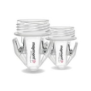 Maymom Breastmilk Storage Bag Adapters Compatible with Avent, Spectra S1, S2 Pumps with Wide Mouth Flange; Clear BPA Free Material; Boiling Water Safe; Do Not Use Microwave or Steamer B