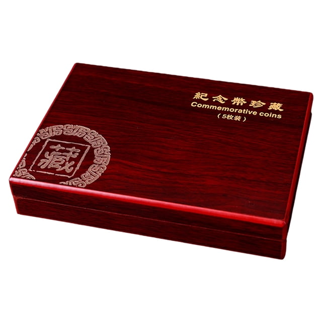 Vitrina de madera Sunnimix para 5 monedas 27mm