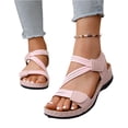 thumbnail image 3 of HTHLVMD Lightweight Outdoor Beach Sandals, Non-Slip Daily Closed Toe Sandals, 2026 Summer Orthopedic Sandal Diabetic Walking, Women's Summer Fisherman Sandals, Adjustable Ankle Strap Open-Toe, Pink 7, 3 of 7