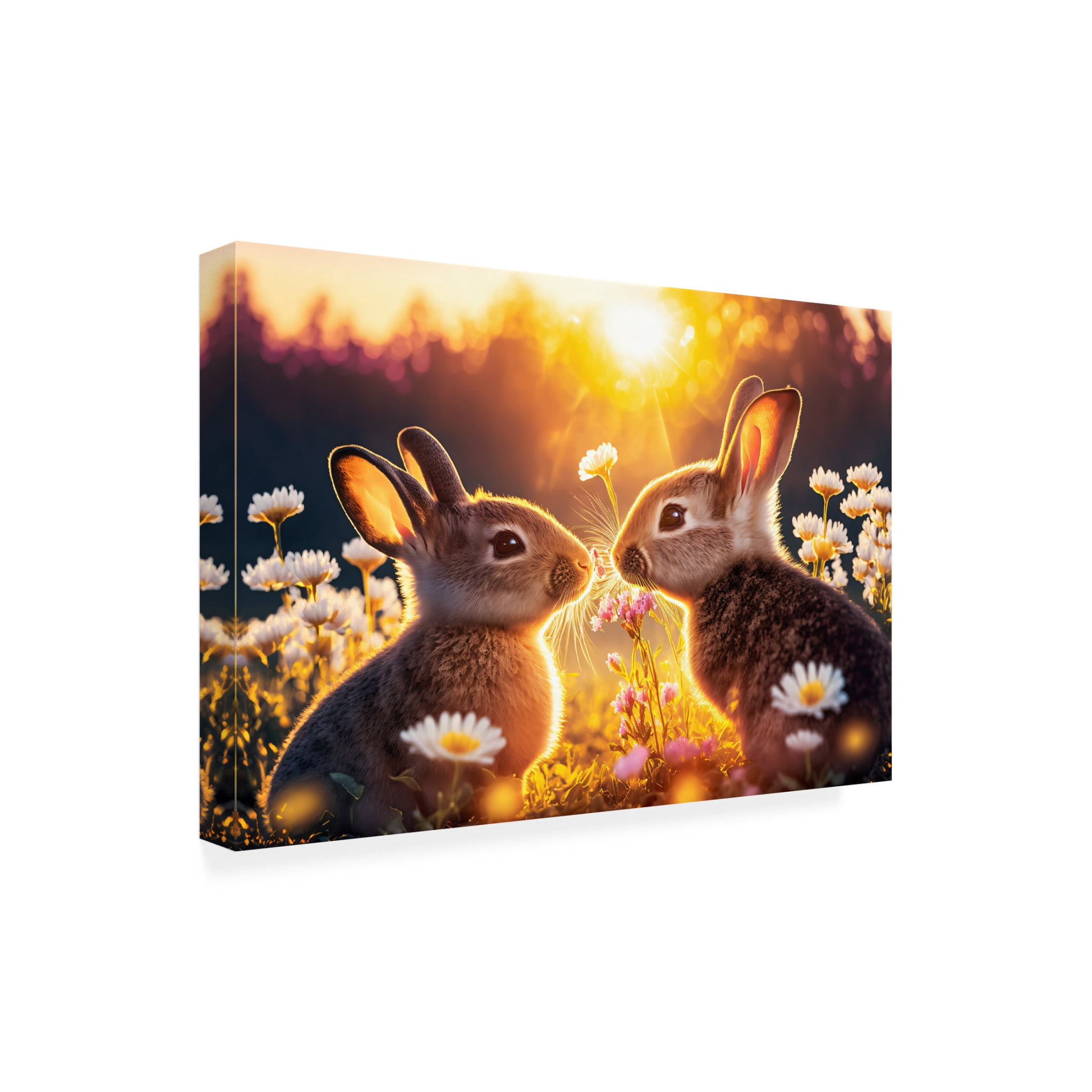 Canvas Wall Art - Ray Heere 'Woodland Animals 24' Wall Art for Living Room, Bedroom, or Office Décor by Trademark Fine Art - 47 x 30 Inches