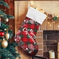 thumbnail image 4 of Coolnut Christmas Tartan Plaid Christmas Stockings, Personalized Large Christmas Stocking, Cute Snowflake Stockings 18" Xmas Stocking for Xmas Decorations Xmas Gifts 2PCS, 4 of 7
