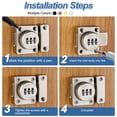 thumbnail image 4 of Cabinet Combination Lock Twist Knob Keyless Lock 3-Digit Password Latch Lock for Small Door Red, 4 of 7
