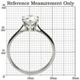 thumbnail image 2 of Luxe Jewelry Designs Women's Stainless Steel Solitaire Engagement Ring with Round CZ - Size 5 (Pack, 2 of 4