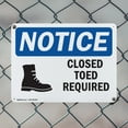 thumbnail image 5 of (2 Pack) Closed Toed Shoes Required OSHA Notice Sign 10 Inch X 7 Inch Indoor / Outdoor Rust-Free Aluminum Metal Signs for Workplace, Workshop, and Construction Site, Made in the USA, 5 of 8